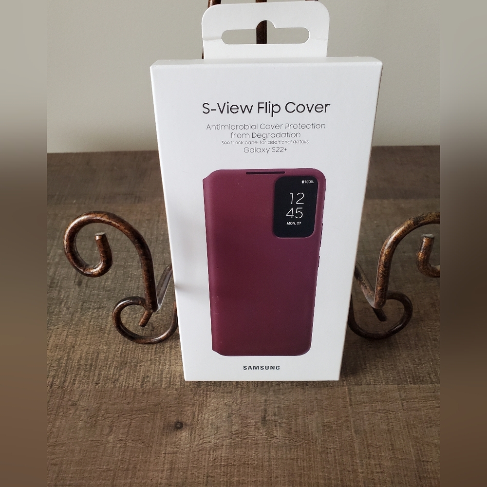 Samsung Galaxy S22+ S-View Flip Cover - Burgundy